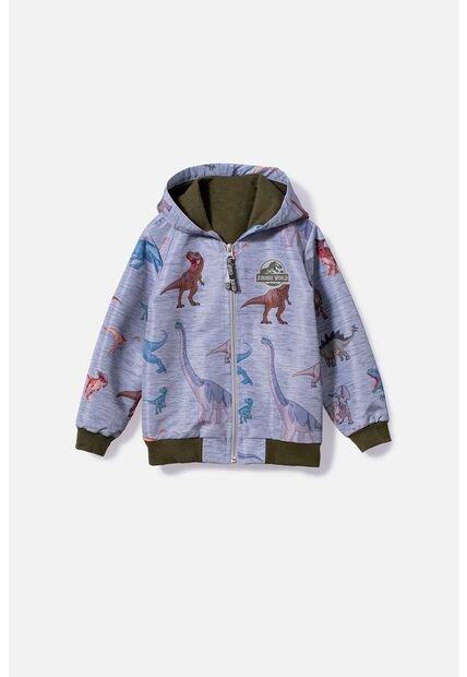 Chaqueta De Jurassic World Con Capucha Gris Jaspe Para Niño 2T A 5T 2T
