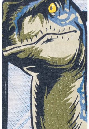 Pijama De Jurassic World Gris Y Azul De Camiseta Manga Corta Para Niño 2T A 5T 3T