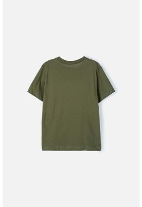 Camiseta De Jurassic World Manga Corta Verde Militar Para Niño 6