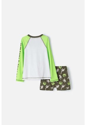 Conjunto De Baño De Jurassic World Verde Y Marfil Para Niño 12