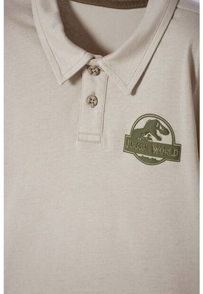 Camiseta Tipo Polo De Jurassic World Verde Para Niño 4