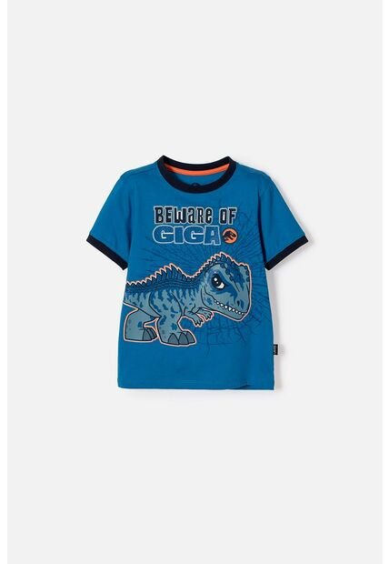 Camiseta De Jurassic World Manga Corta Azul Para Niño 2T A 6T 2T