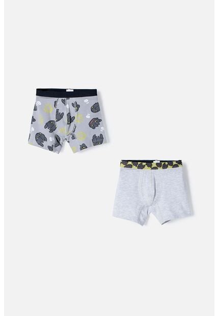 Pack X2 Boxer Cómo Entrenar A Tu Dragón Gris, Negro Y Verde En Dúo Para Niño 12