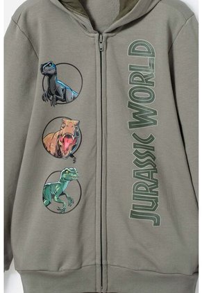 Buzo De Jurassic World Verde Con Capucha Para Niño 12