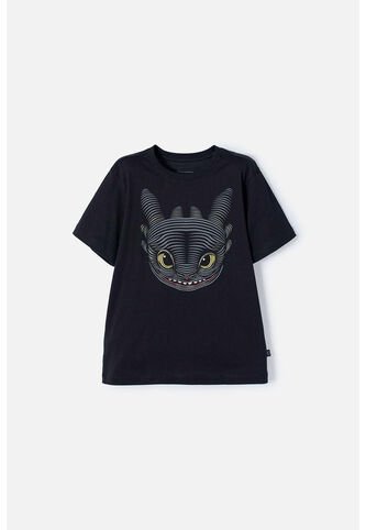 Camiseta Cómo Entrenar A Tu Dragón Negra Manga Corta Para Niño 12 Universal