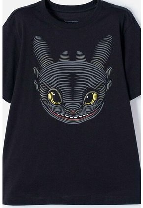 Camiseta Cómo Entrenar A Tu Dragón Negra Manga Corta Para Niño 12