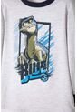 Pijama De Jurassic World Gris Y Azul De Pantalón Largo Para Niño 2T A 5T 4T de Universal