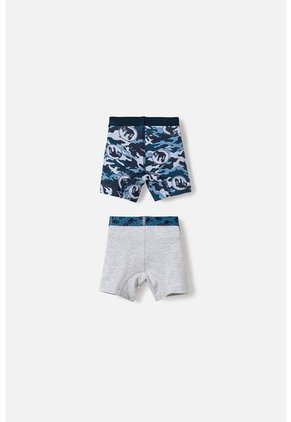Pack X2 Boxer De Jurassic World Azul Y Gris Para Niño 2T A 5T 2T