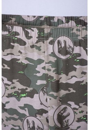 Pijama De Jurassic World Verde De Camiseta Manga Corta Para Niño 4