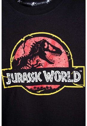 Camiseta De Jurassic World Manga Corta Negra Para Niño 12