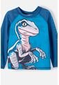 Conjunto De Baño De Jurassic World Azul De Camiseta Manga Larga Para Niño 2T A 5T 4T de Universal