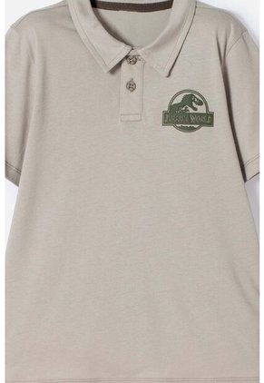 Camiseta Tipo Polo De Jurassic World Verde Para Niño 8