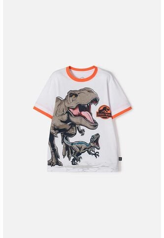 Camiseta De Jurassic World Manga Corta Blanco Para Niño 6 Universal