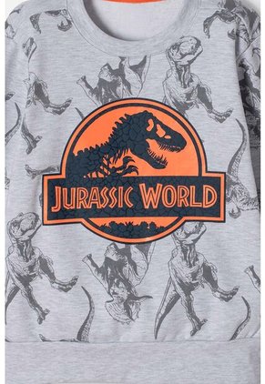 Conjunto De Jurassic World Con Jogger Gris Para Niño 8