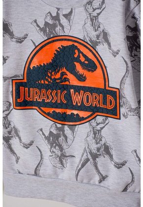 Conjunto De Jurassic World Con Jogger Gris Para Niño 8