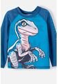 Conjunto De Baño De Jurassic World Azul De Camiseta Manga Larga Para Niño 2T A 5T 4T de Universal