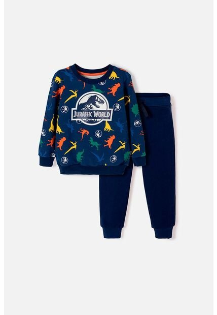 Conjunto De Jurassic World Pantalón Largo Azul Para Niño 2T A 6T 4T