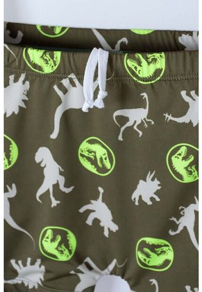 Conjunto De Baño De Jurassic World Verde Y Marfil Para Niño 10