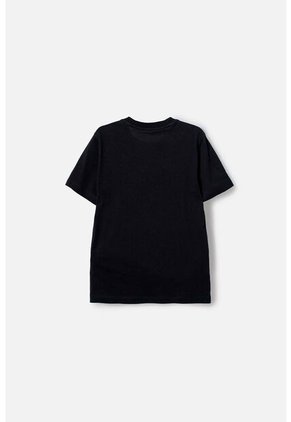 Camiseta De Jurassic World Negra Manga Corta Estampada Para Niño 12