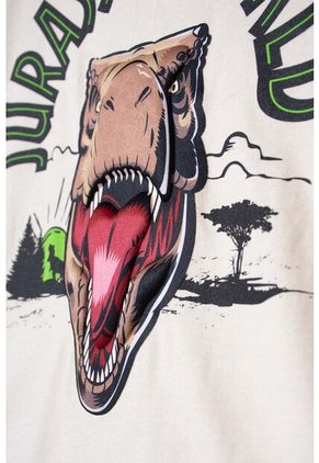 Camiseta De Jurassic World Avellana Manga Corta Para Niño 10