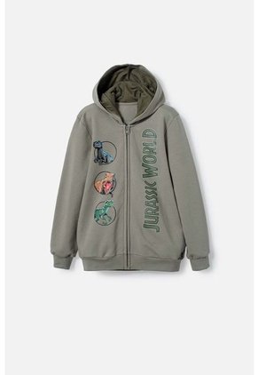 Buzo De Jurassic World Verde Con Capucha Para Niño 8