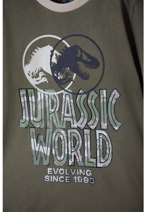 Pijama De Jurassic World Verde De Camiseta Manga Corta Para Niño 6