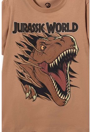 Camiseta De Jurassic World Café Estampada En Frente Para Niño 12