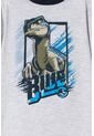 Pijama De Jurassic World Gris Y Azul De Pantalón Largo Para Niño 2T A 5T 4T de Universal
