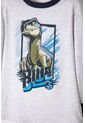Pijama De Jurassic World Gris Y Azul De Pantalón Largo Para Niño 2T A 5T 4T de Universal