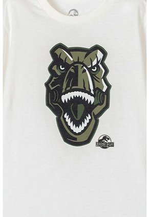 Camiseta De Jurassic World Manga Corta Blanca Para Niño 4