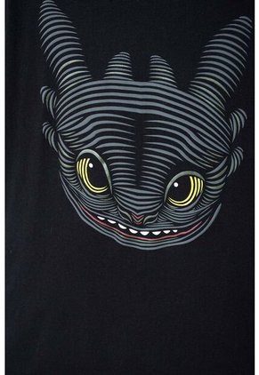 Camiseta Cómo Entrenar A Tu Dragón Negra Manga Corta Para Niño 4