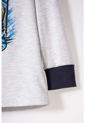 Pijama De Jurassic World Gris Y Azul De Pantalón Largo Para Niño 2T A 5T 2T