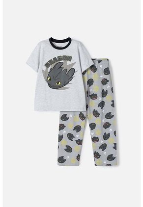 Pijama Cómo Entrenar A Tu Dragón Gris Y Negra De Pantalón Largo Para Niño 6