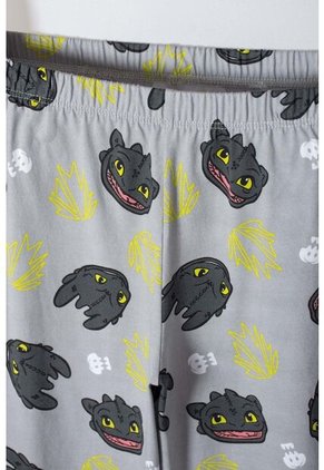 Pijama Cómo Entrenar A Tu Dragón Gris Y Negra De Pantalón Largo Para Niño 6