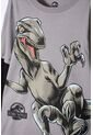 Camiseta De Jurassic World Gris Y Negra Doble Manga Para Niño 4 de Universal