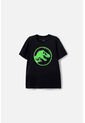 Camiseta De Jurassic World Negra Manga Corta Estampada Para Niño 4 de Universal