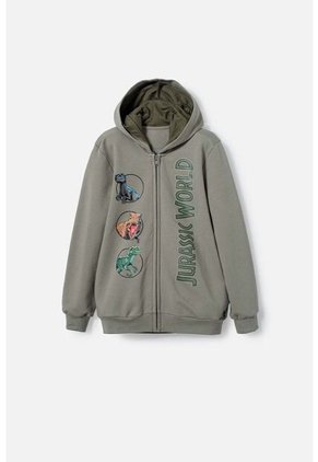 Buzo De Jurassic World Verde Con Capucha Para Niño 4