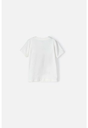 Camiseta De Jurassic Manga Corta Blanca Para Niño 2T A 5T 3T