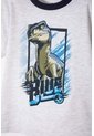 Pijama De Jurassic World Gris Y Azul De Camiseta Manga Corta Para Niño 2T A 5T 3T de Universal