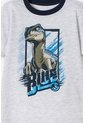 Pijama De Jurassic World Gris Y Azul De Camiseta Manga Corta Para Niño 2T A 5T 3T de Universal