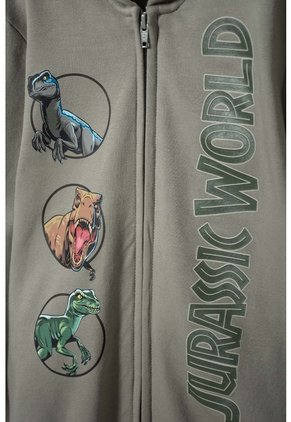 Buzo De Jurassic World Verde Con Capucha Para Niño 6