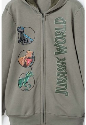 Buzo De Jurassic World Verde Con Capucha Para Niño 6