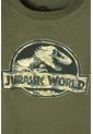 Camiseta De Jurassic World Manga Corta Verde Militar Para Niño 6 de Universal