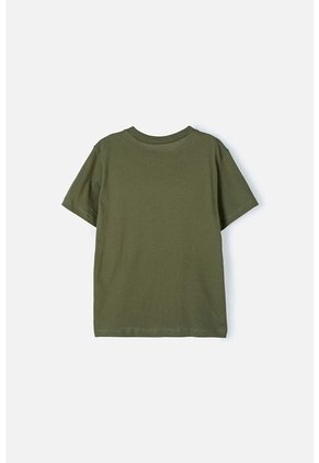 Camiseta De Jurassic World Manga Corta Verde Militar Para Niño 6