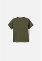 Camiseta De Jurassic Manga Corta Verde Militar Para Niño 2T A 5T 5T de Universal