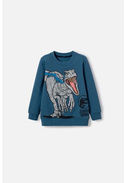 Buzo De Jurassic World Azul De Diseño Cerrado Para Niño 2T A 5T 5T
