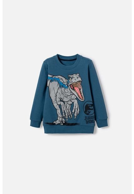 Buzo De Jurassic World Azul De Diseño Cerrado Para Niño 2T A 5T 5T