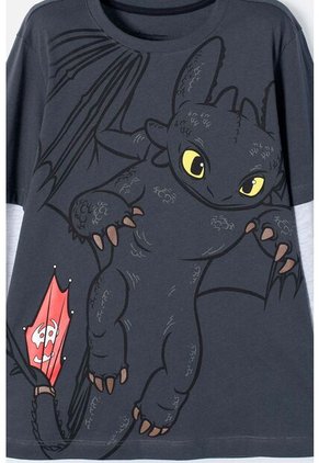 Camiseta Cómo Entrenar A Tu Dragón Gris Manga Larga Para Niño 6