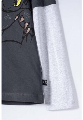 Camiseta Cómo Entrenar A Tu Dragón Gris Manga Larga Para Niño 6