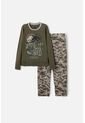 Pijama De Jurassic World Verde De Manga Larga Para Niño 12 de Universal